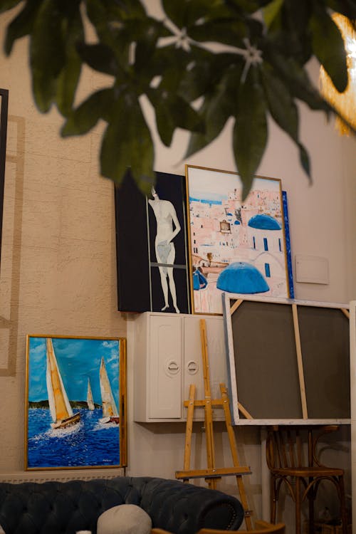 Paintings in Art Studio