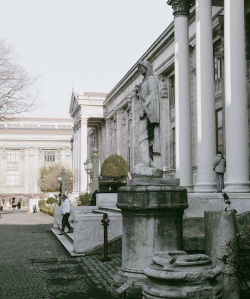 Sculpture and Columns near Palace