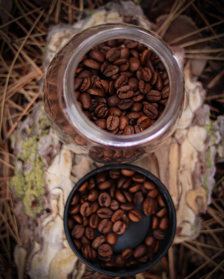 Coffee Beans In A Jar