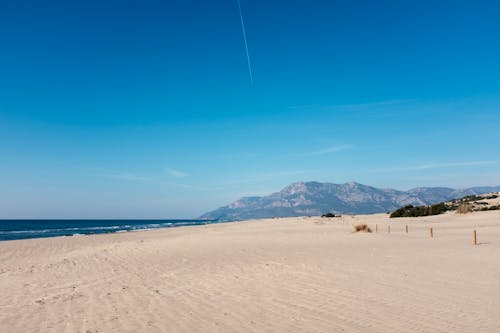 View of the Patara Beach under Clear, Blue Sky, Antalya, Turkey