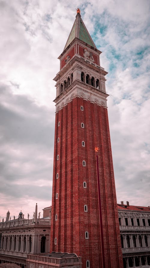 Old Brick Tower on Blue Sky