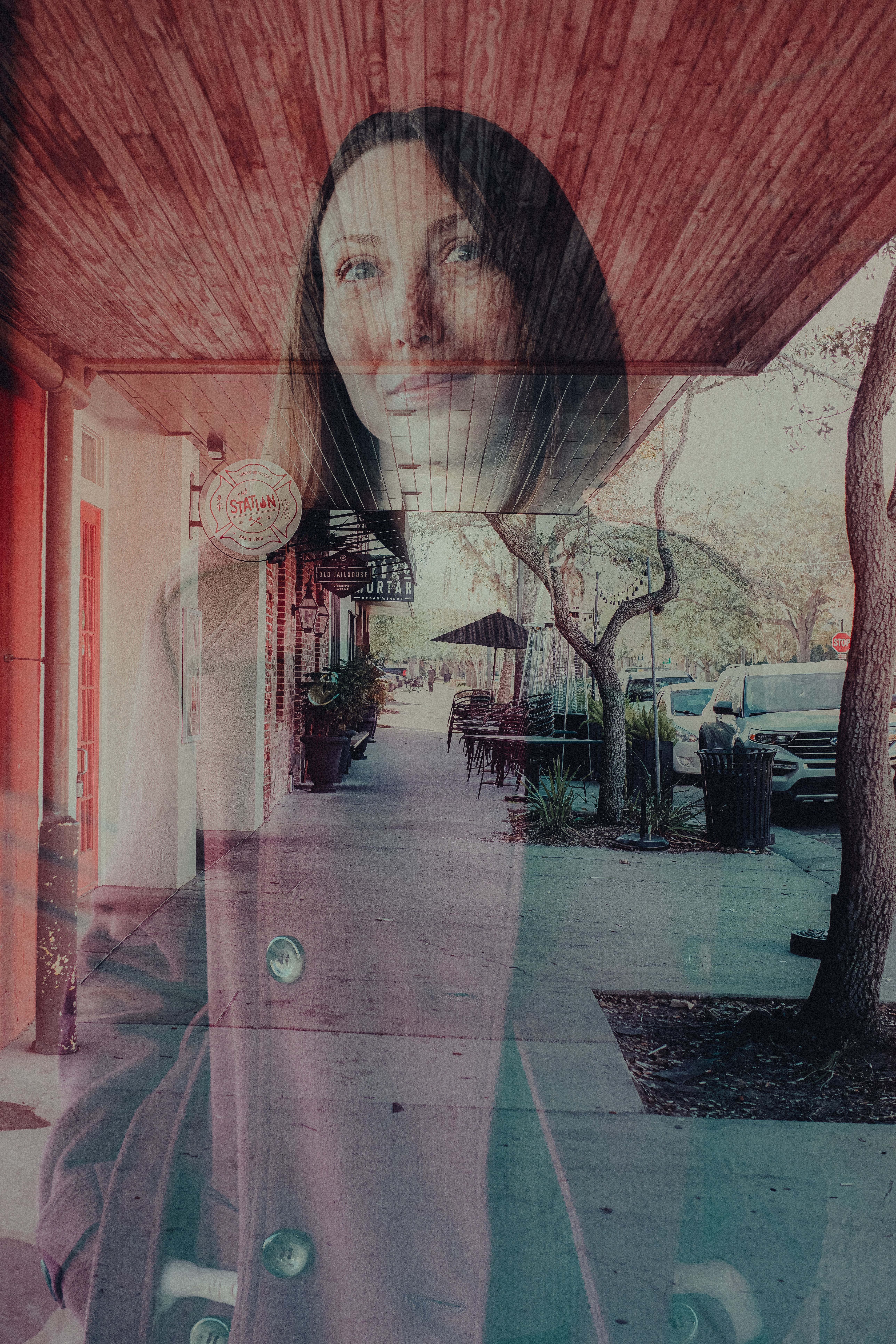 Reflection of a Woman in a Window · Free Stock Photo