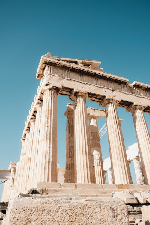 Ingyenes stockfotó akropolisz, alacsony szögű felvétel, Athén témában
