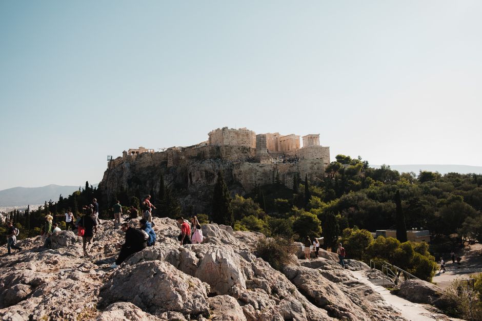 Scenic ancient ruins of the Acropolis in Athens Greece Scenic ancient ruins of the Acropolis in Athens Greece