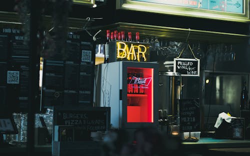 Close up of Bar Neon and Boards