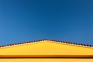 Yellow Portico and Clear Sky