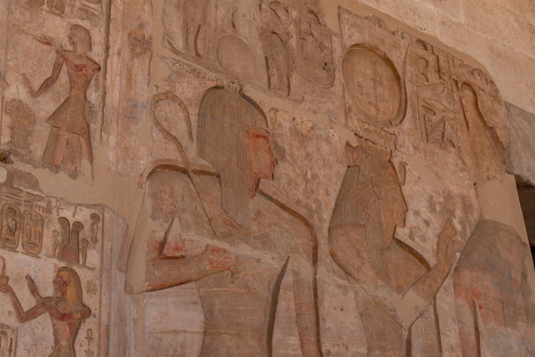 Ancient Egyptian Symbols On The Wall 