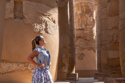 Woman in the Luxor Templex, Luxor, Egypt