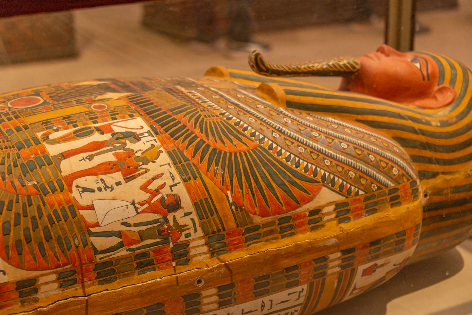 The granite sarcophagus of Merneptah in the gallery