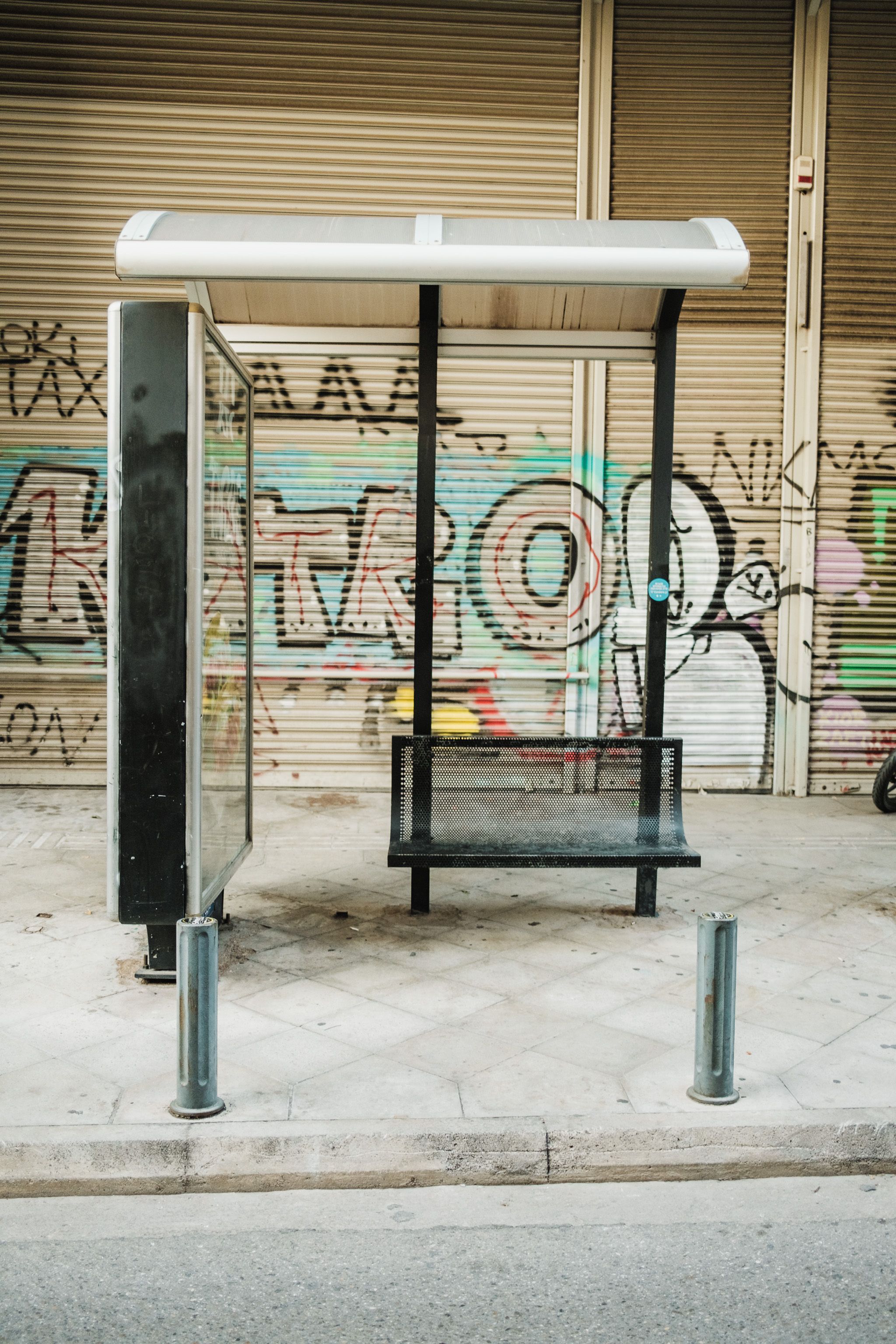 Bus Stop on Sidewalk · Free Stock Photo