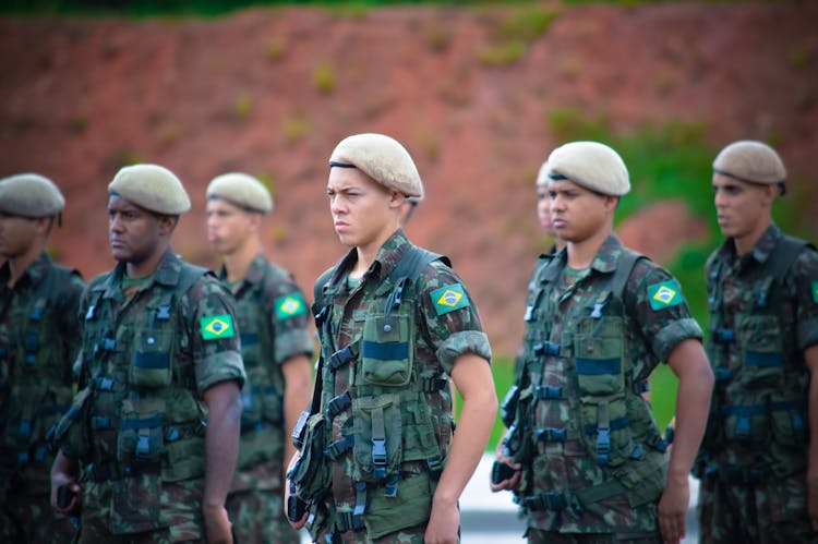 Brazilian Soldiers In Uniforms