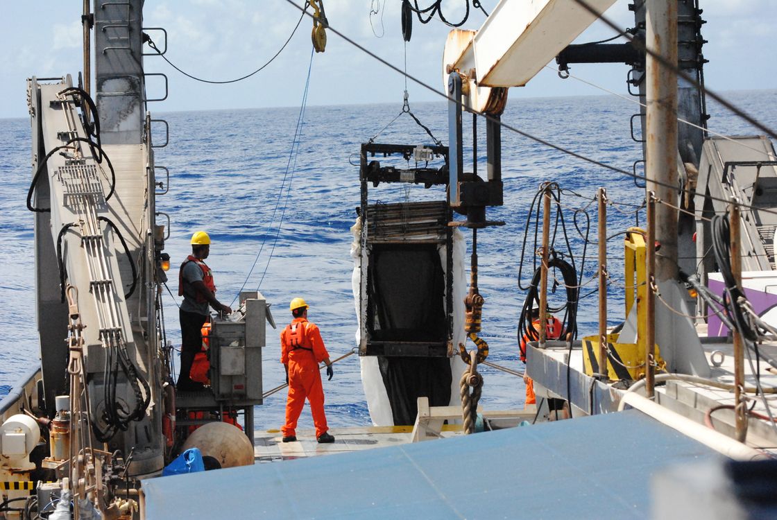 Workers aboard an offshore vessel