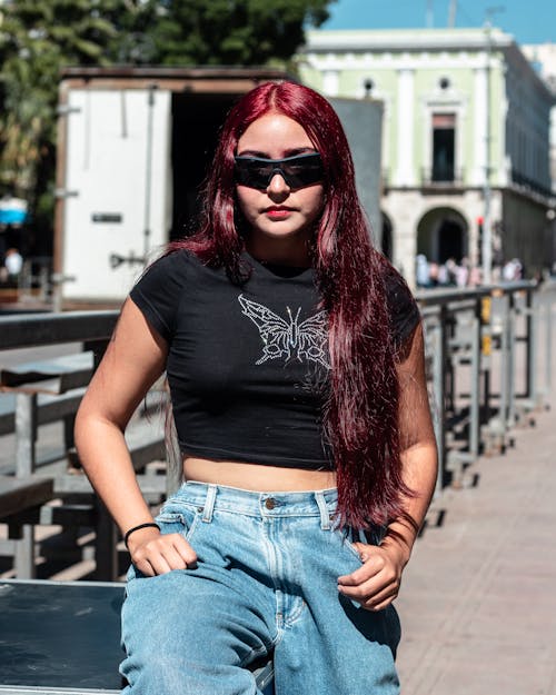 Foto profissional grátis de cabelo vermelho, cropped, garota