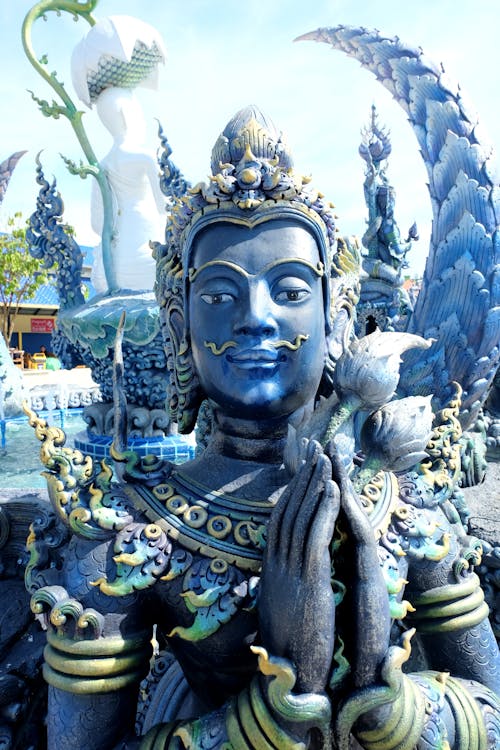 동상, 블루, 사원의 무료 스톡 사진