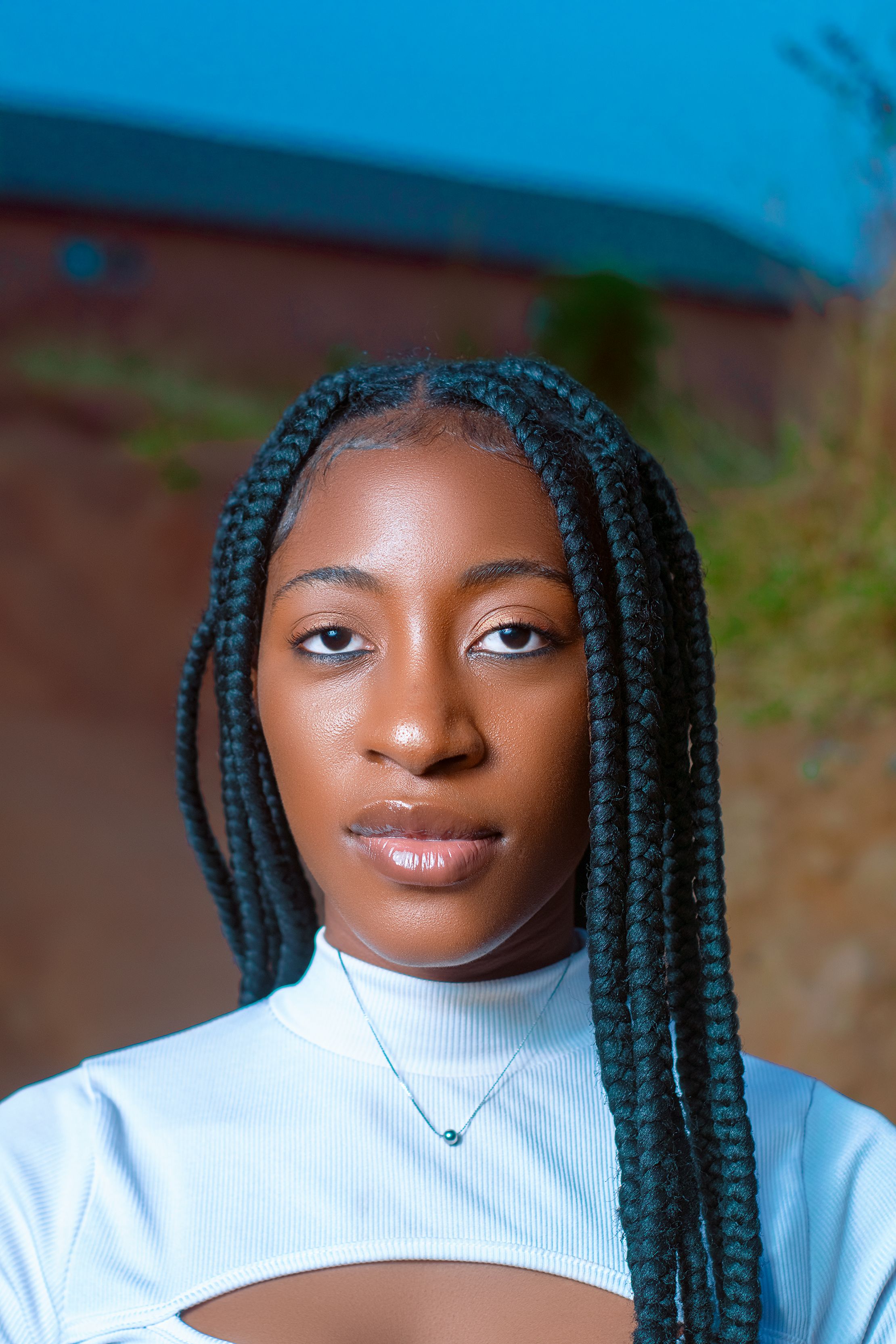 Portrait of a Woman with Braided Hair · Free Stock Photo