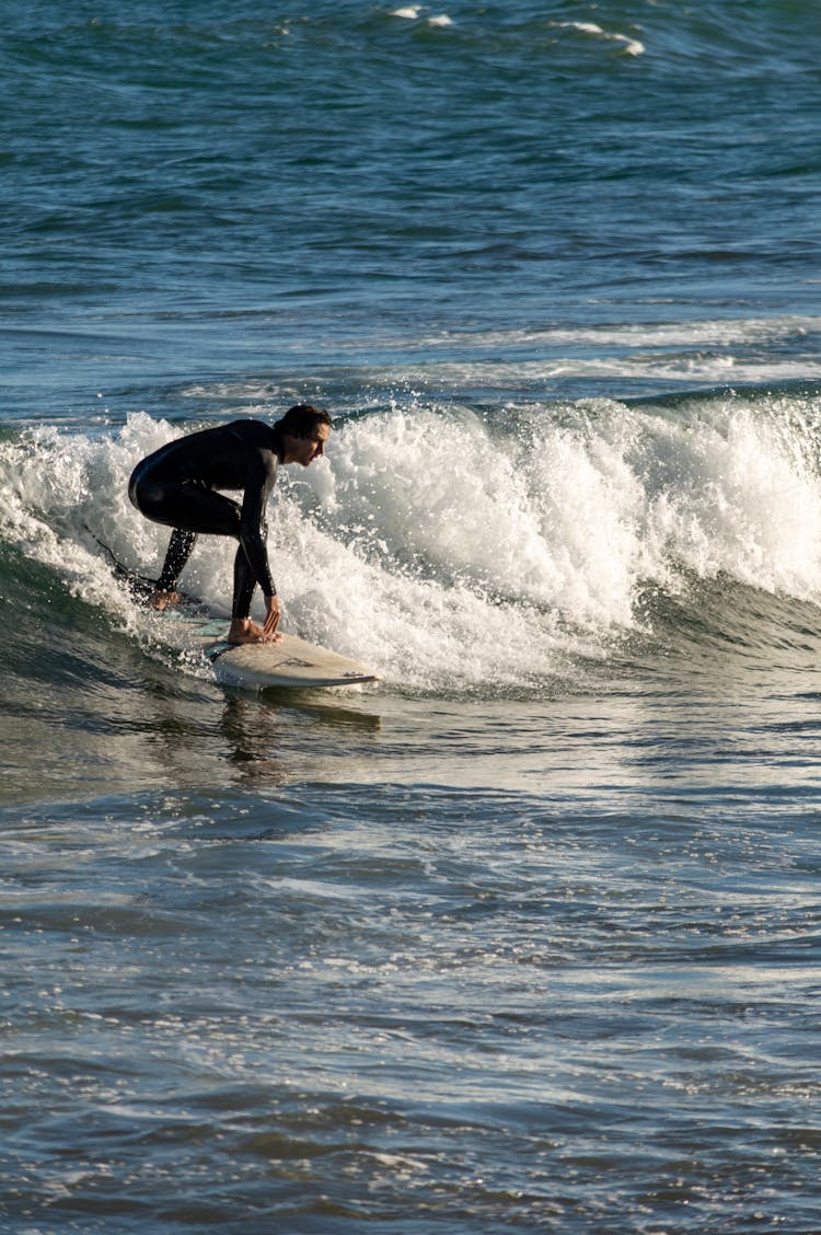 A Man Surfing