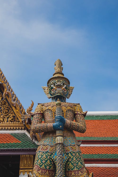 Colorful God Sculpture in Temple