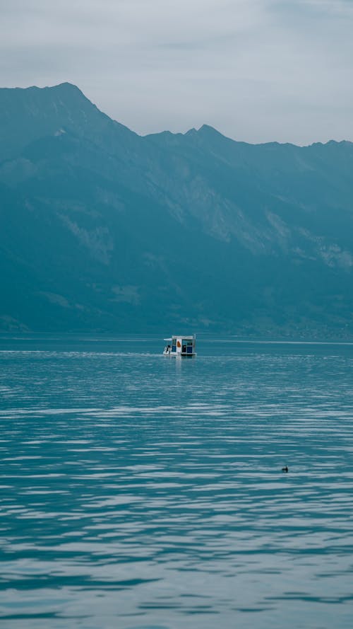 Boat in Mountain Lake