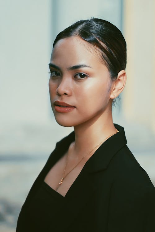 Beautiful Young Woman in Black Clothing 