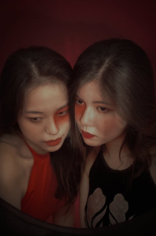 アジアの女の子, 一緒, 化粧の無料の写真素材