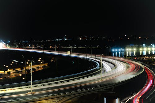 Ücretsiz arabalar, çevre yolu, gece içeren Ücretsiz stok fotoğraf Stok Fotoğraflar