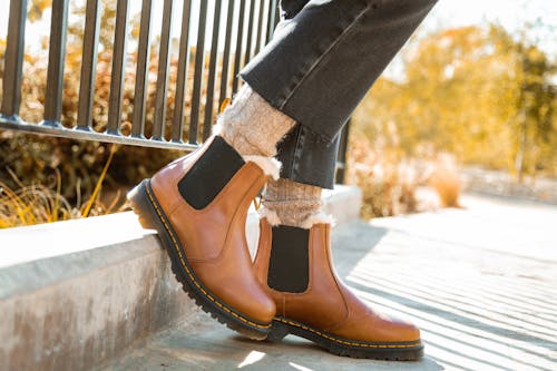 Close up of Person in Boots