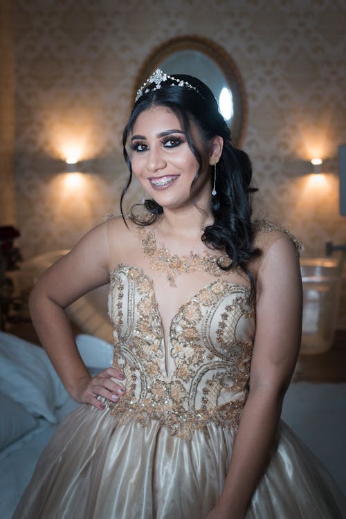 Portrait of Smiling Woman in Dress