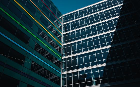 Modern office building exterior at sunset — photo by Sonny Sixteen on Pexels