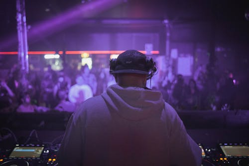 Free DJ Playing on Concert Stock Photo