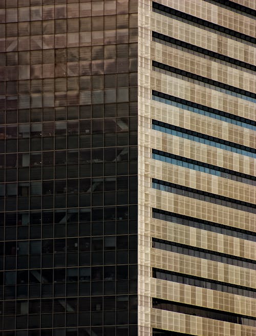 Close-up of a Modern Skyscraper Facade