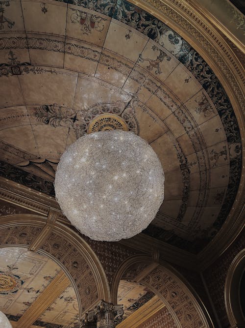 Close-up of a Chandelier on a Ceiling