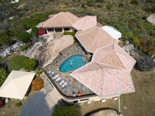 Aerial View of a Tropical Resort 