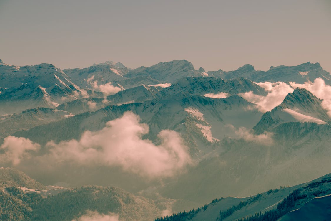 Clear Sky over Mountains