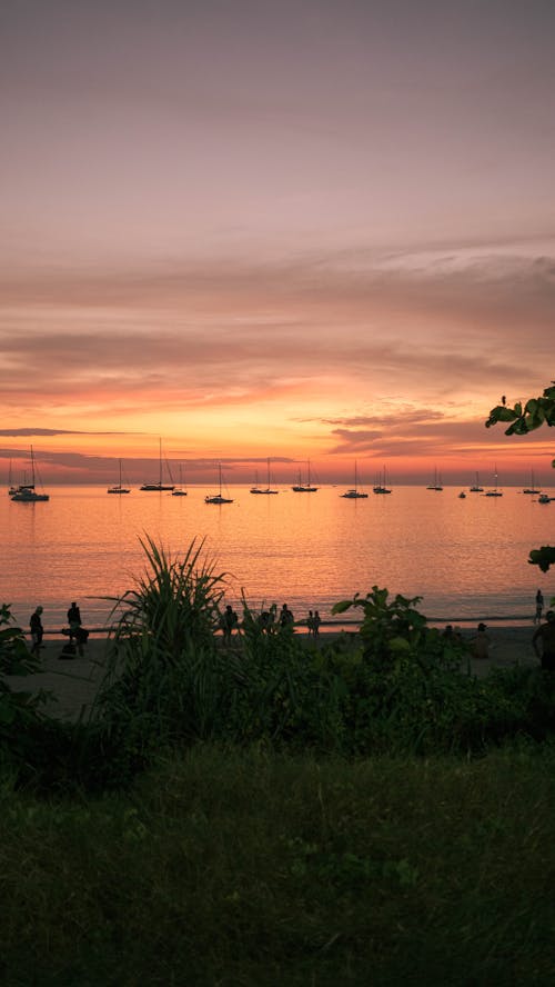 Kostenloses Stock Foto zu abend, boote, horizont