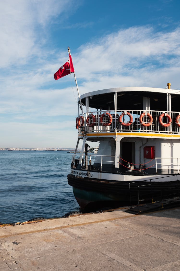 Ferry Boat At Dock Of The Bay