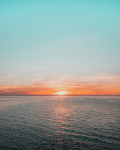 View of a Sea During Sunset 