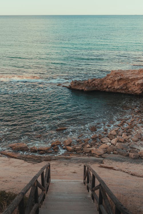 Free Photo of Stairs near the Sea Stock Photo