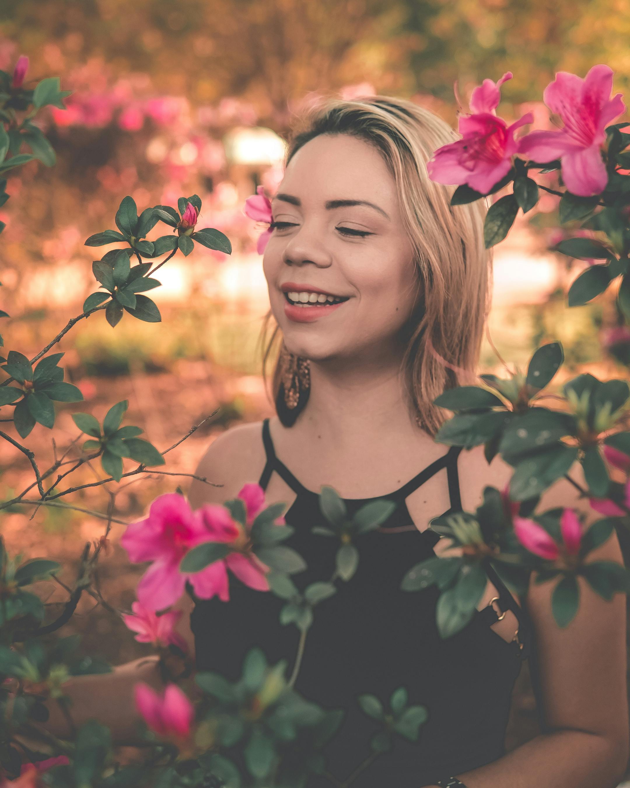 Woman Among Leaves · Free Stock Photo