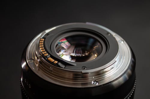 Close-up of an SLR Camera Lens 