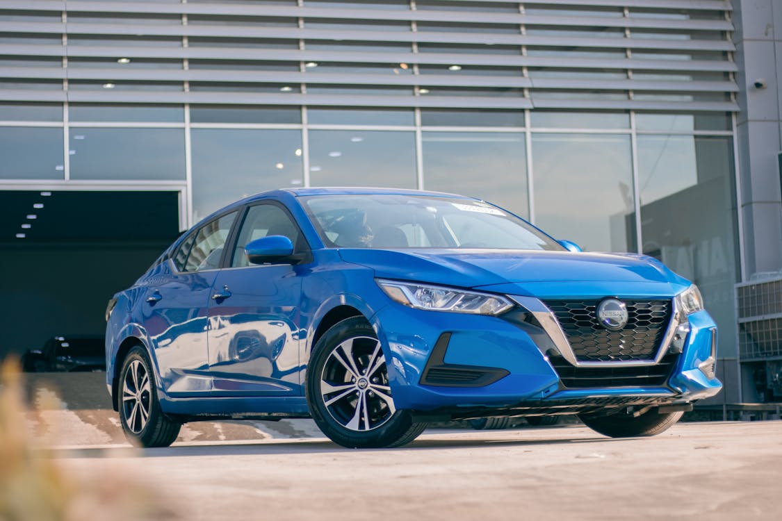 Free Photograph of a Blue Nissan Sentra Car Stock Photo