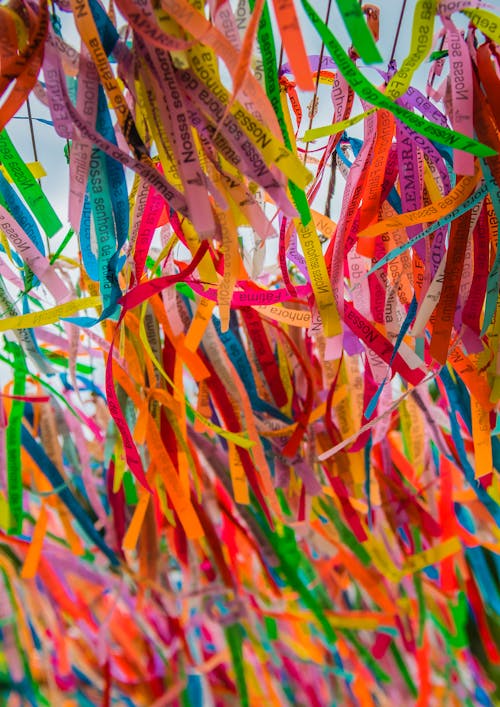 Close-up of Colorful Ribbons 