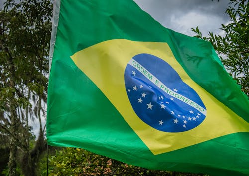 バシリカ, バナー, ブラジルの国旗の無料の写真素材