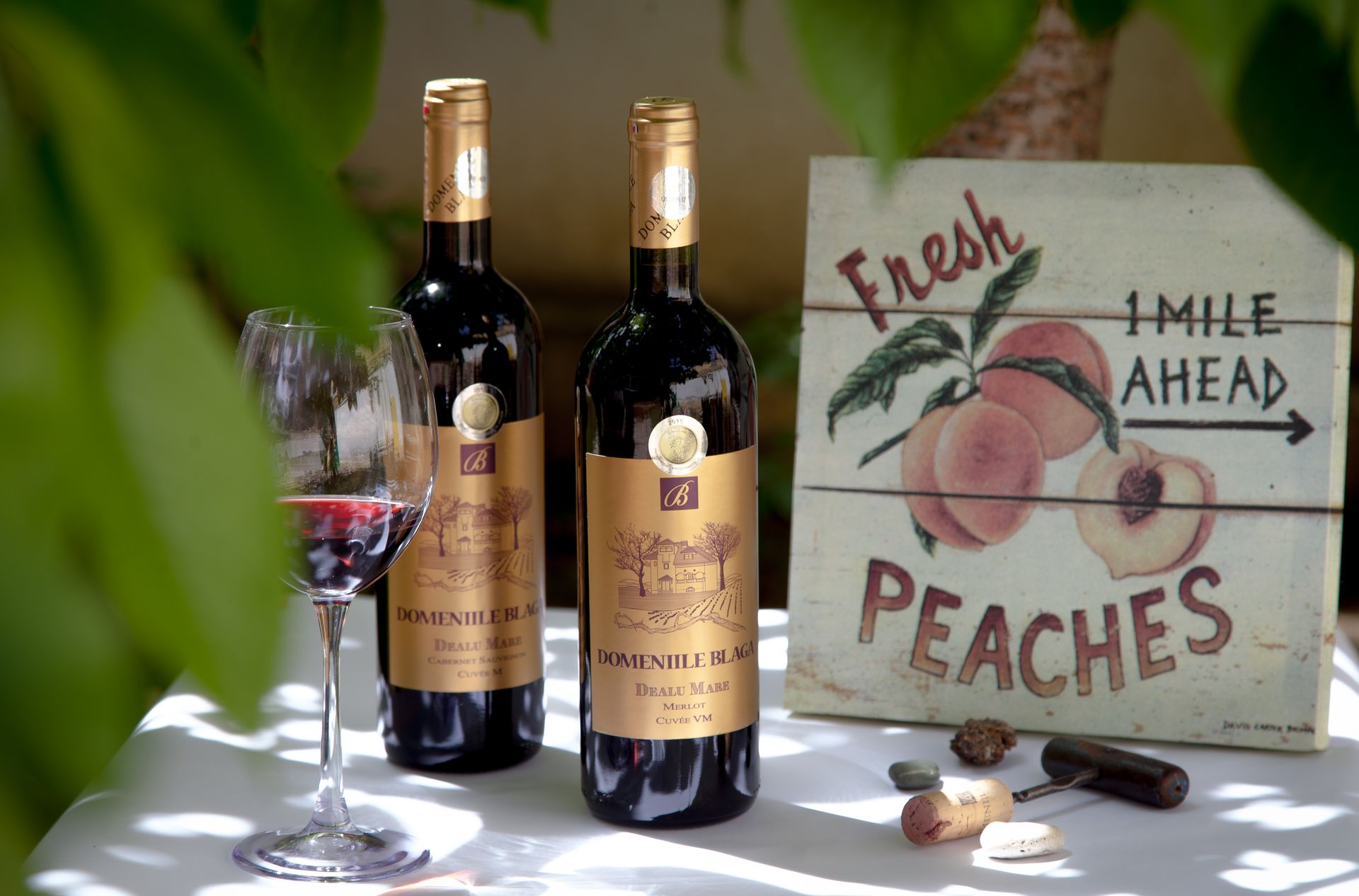 Two Red Wine Bottles Beside Clear Wine Glass
