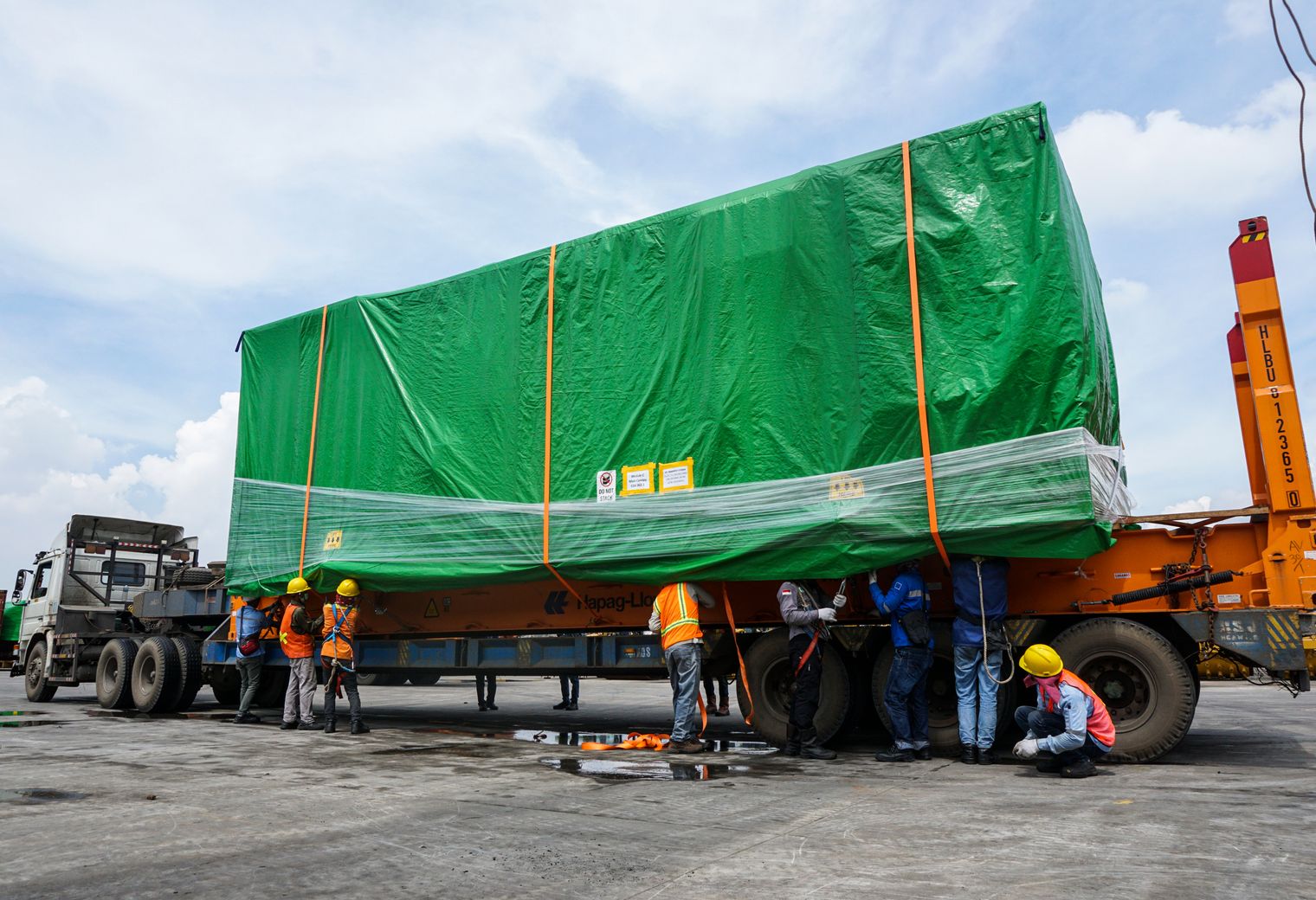 Crewe — belongings being loaded for transport to storage