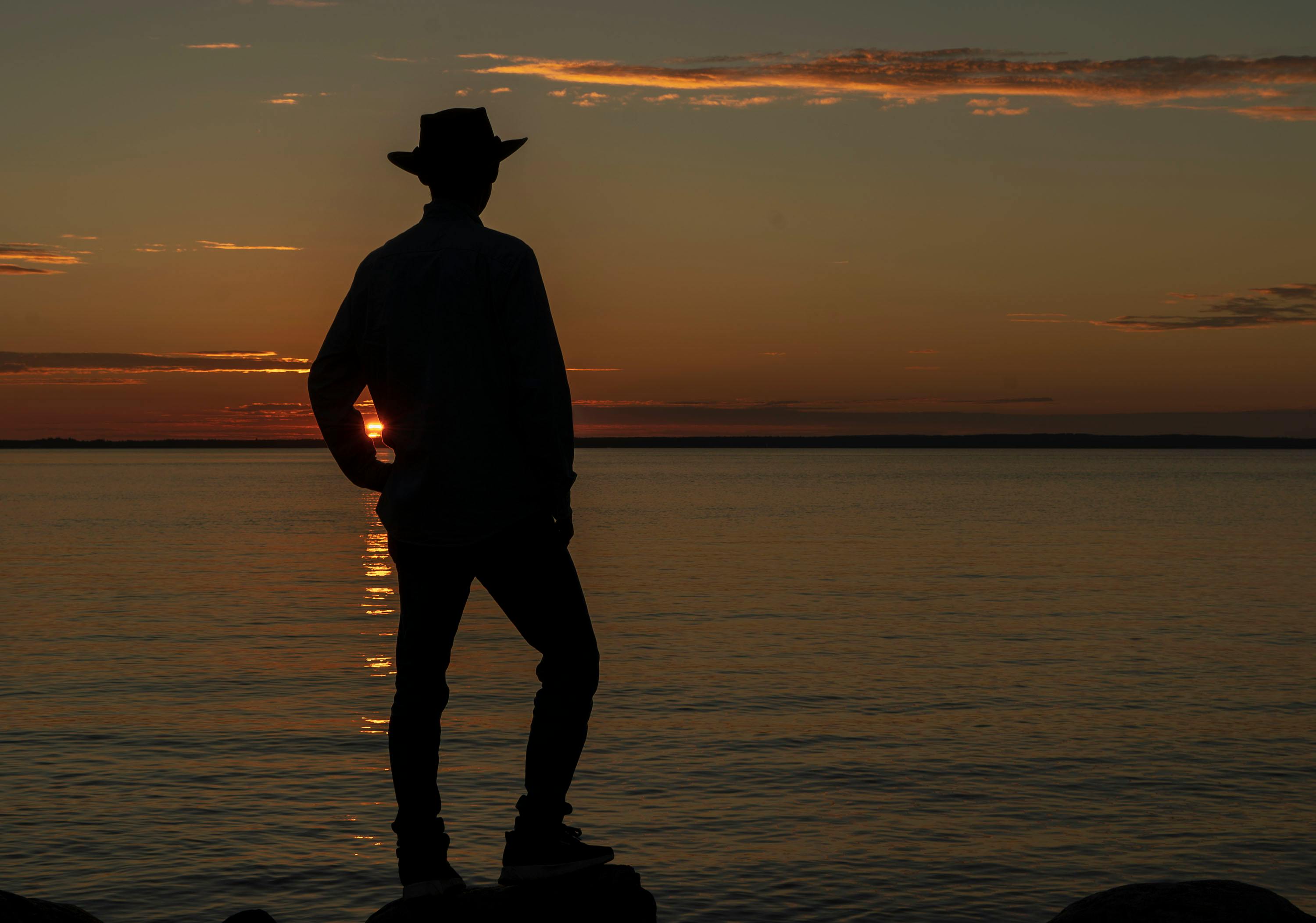 Cowboy hat Men get Surfboard Beach Man Quote Sunset Black Cowboy