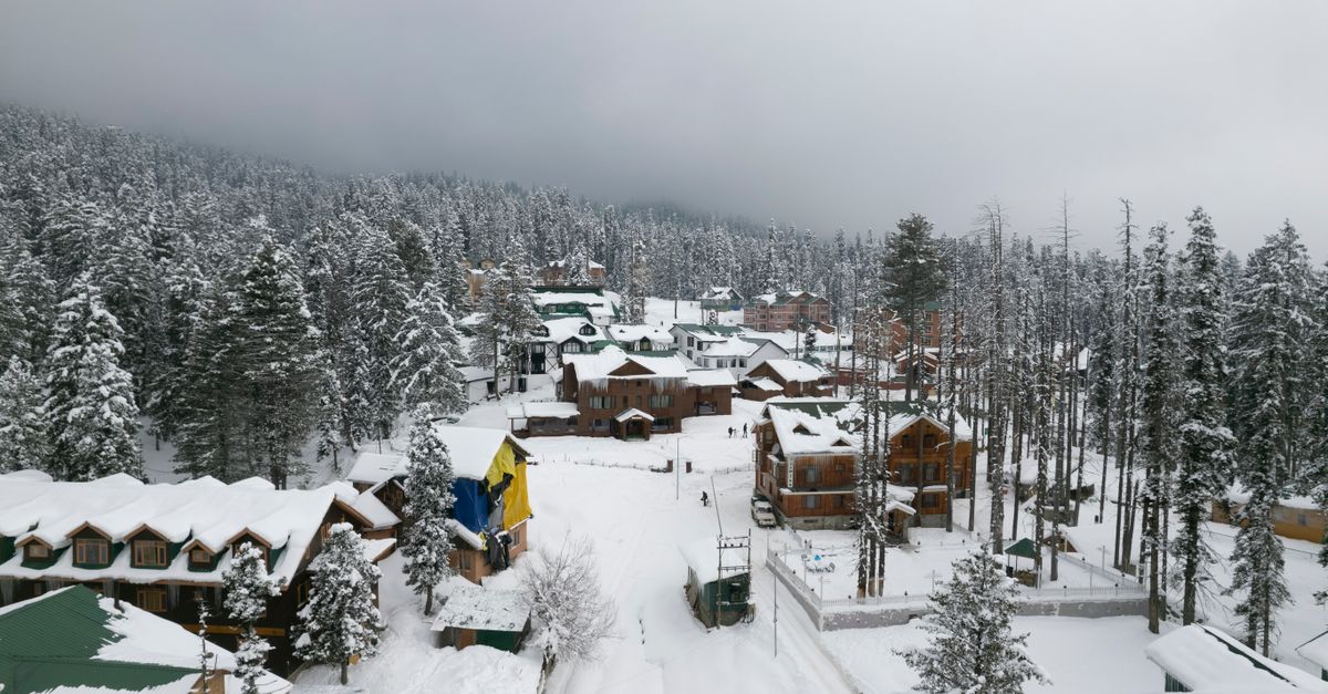 Village Enveloped By Snow Free Stock Photo village-enveloped-by-snow-free-stock-photo
