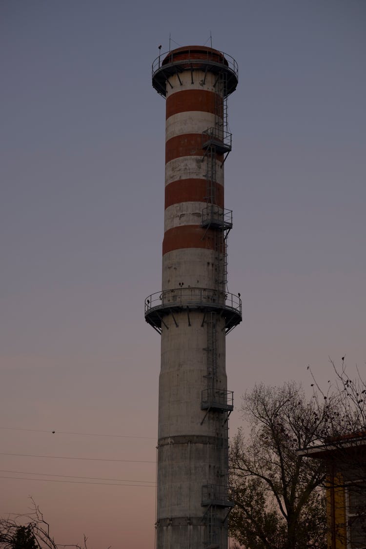 Chimney Tower At Dusk