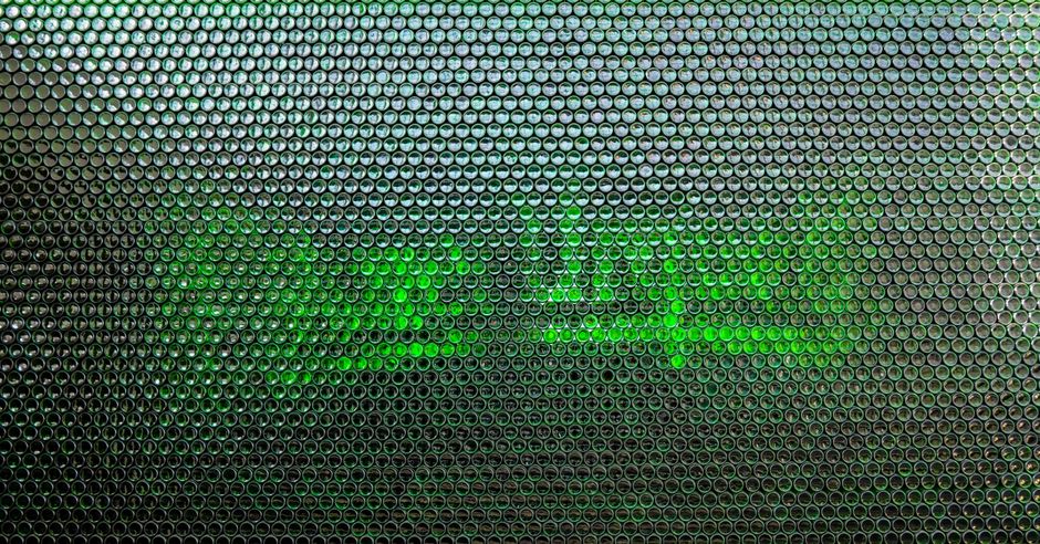 micro led screen macro, glowing microscopic pixels