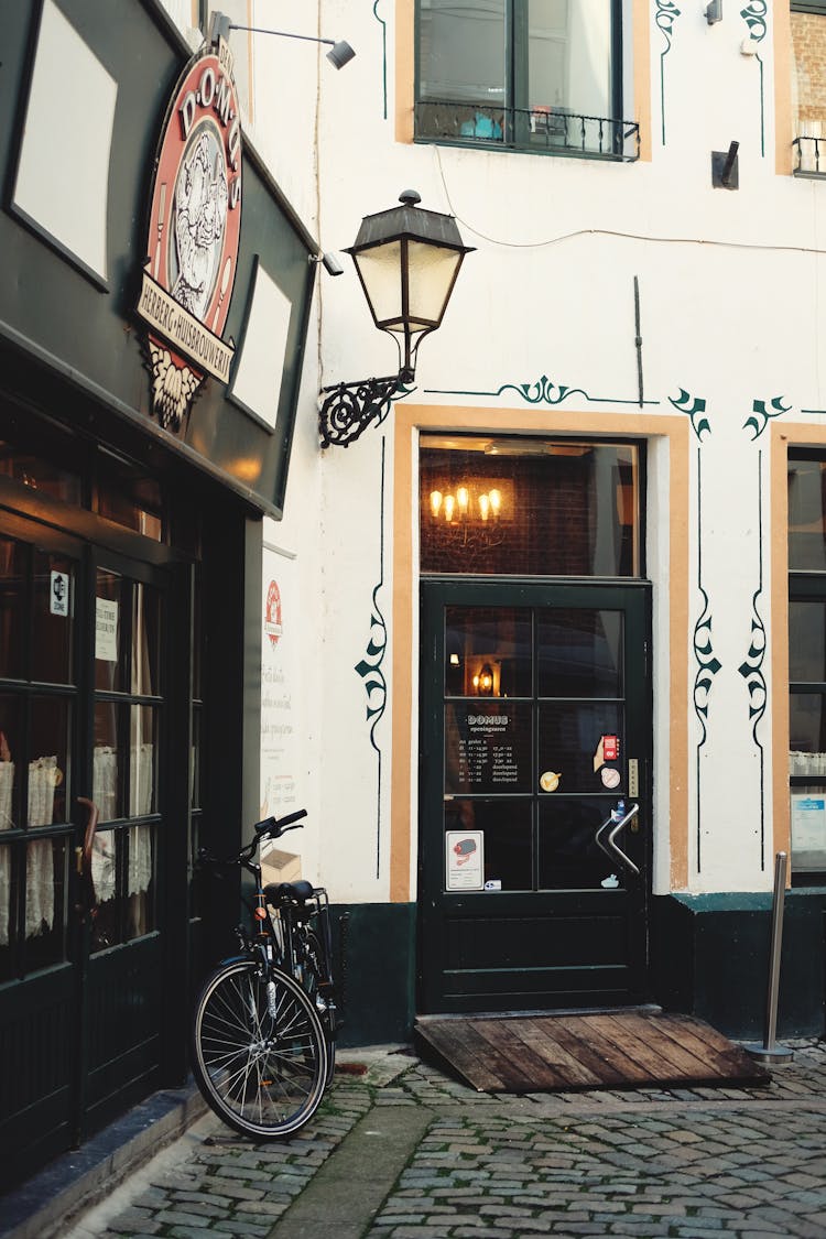 Entrance To Pub On Street Corner