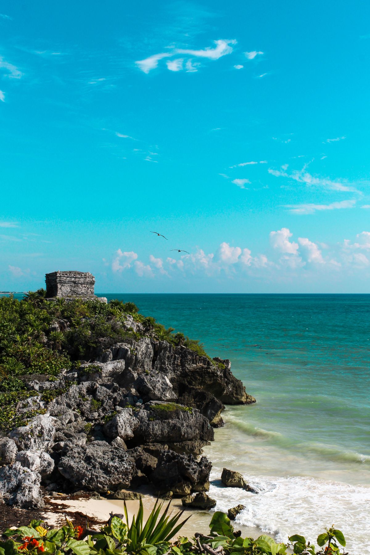 Cancún - Tulum - ruine antice pe faleza de deasupra Mării Caraibilor